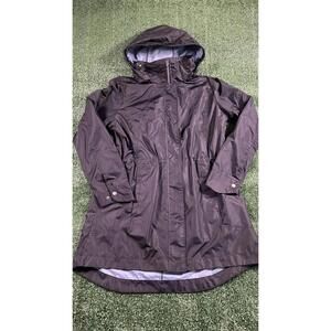 Woolrich Women's Black Hooded Rain Jacket. M